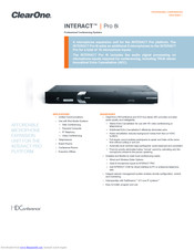 ClearOne INTERACT Pro 8i Datasheet