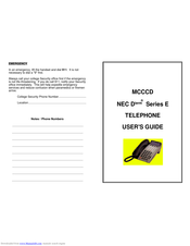 NEC NEC Dterm Series E User Manual
