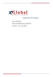 Global American 2807750 User Manual