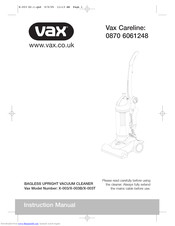 Vax X-003B Instruction Manual