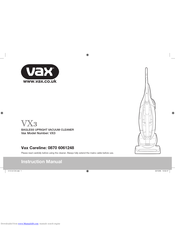 Vax VX3 Instruction Manual