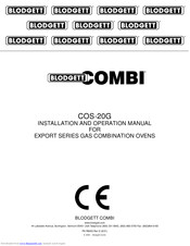 Blodgett COMBI COS-20G Installation And Operation Manual