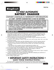 KingCraft VEC072A Owner's Manual & Warranty Information