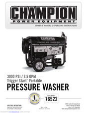 Champion Power Equipment Trigger Start 76522 Owner's Manual & Operating Instructions