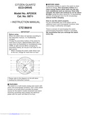 CITIZEN Eco-Drive CTZ B6818 Instruction Manual