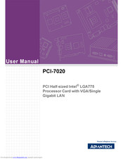 Advantech PCI-7020F PCI-7020VG PCI-7020LV PCI-7020 User Manual