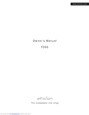 Eficion F300 Owner's Manual
