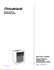 Friedrich Vert-I-Pak VEA12 Installation & Operation Manual