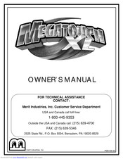 MERIT INDUSTRIES Megatouch XL Owner's Manual