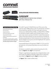 Comnet CLFE4UTP Installation And Operation Manual