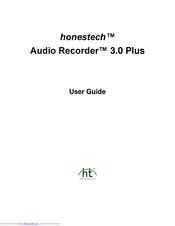 Honestech 3.0 Plus User Manual