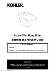 Kohler Escale 19046W Installation And User Manual