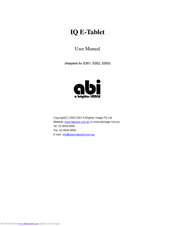 abi IQ E-Tablet User Manual