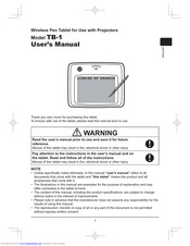 Hitachi TB-1 User Manual