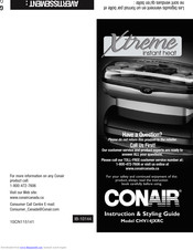 Conair Xtreme instant heat CHV14JXRC Instruction & Styling Manual
