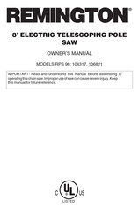 Remington RPS 96 106821 Owner's Manual