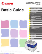 CANON LASERBASE MF6530 Basic Manual
