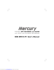 Mercury KOB MP310-P1 User Manual