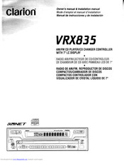 Clarion VRX835 Owners & Installation Manual