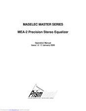 Prism Sound MASELEC MASTER MEA-2 Operation Manual
