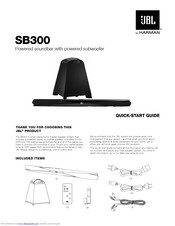 JBL Cinema SB300 Quick Start Manual