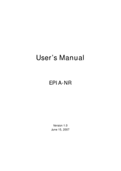 VIA Technologies EPIA-NR User Manual