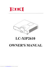 Eiki LC-XIP2610 Owner's Manual