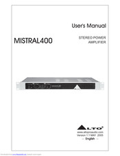 Alto MISTRAL400 User Manual