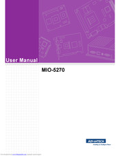 Advantech MIO-5270 User Manual