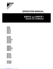 Daikin RXYQ18P Operation Manual