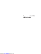 Eaton Powerware 3105 UPS User Manual