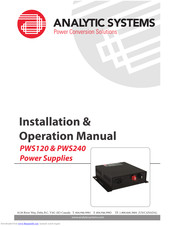 Analytic Systems PWS120 Installation & Operation Manual