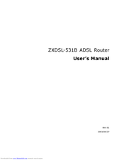 Zte ZXDSL-531B User Manual