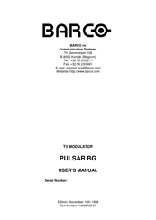 Barco PULSAR BG User Manual
