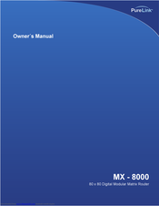 PureLink MX - 8000 Owner's Manual