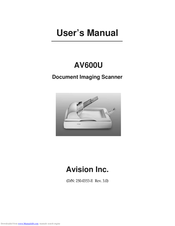 Avision AV600U User Manual