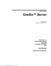 Point Six OneSix User Manual