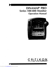 Critikon DlNAMAP PRO Series 100-400 Operation Manual