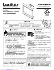 Heatilator Direct Vent Gas Appliance EDV3633IL Owner's Manual