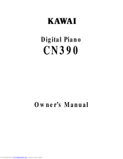 Kawai CN390 Owner's Manual