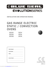 blue seal Evolution GE58 Operation Manual