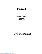 Kawai Stage Piano MP8 Owner's Manual