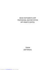 Meade TE923W User Manual