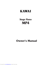 Kawai MP4 Owner's Manual