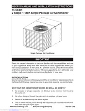 SunCool Energy Air Conditioner User Manual And Installation Instructions