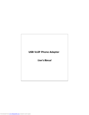 Skype USB VoIP Phone Adapter User Manual