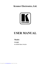 Kramer VS-84H User Manual