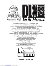 Party King Grills PKG DLX-SS Owner's Manual