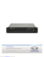 Dynacord DPM 8016 Owner's Manual