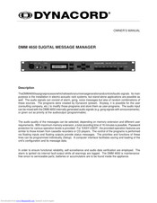 Dynacord DMM 4650 Owner's Manual
